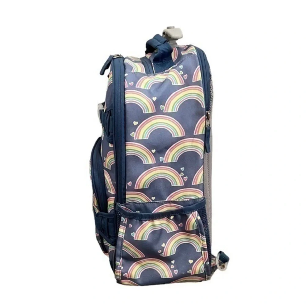 Pottery Barn Kids Mackenzie Blue Rainbow‎ Rolling Backpack
